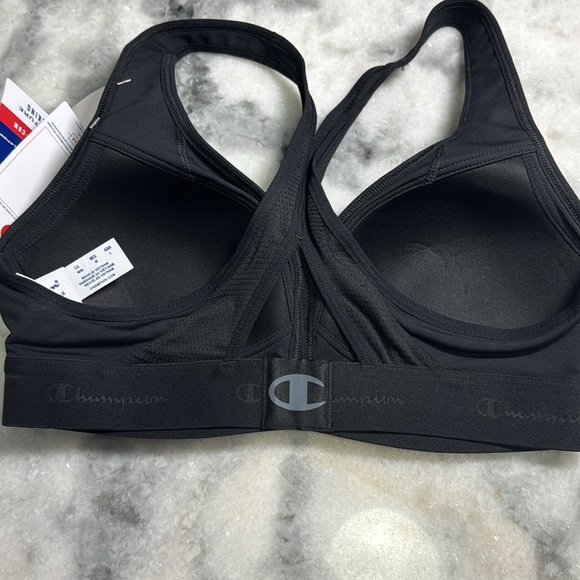 Champion Sports Bra, Curvy Bra, Moderate Support Bra Low Cut black Medium - Picture 5 of 7